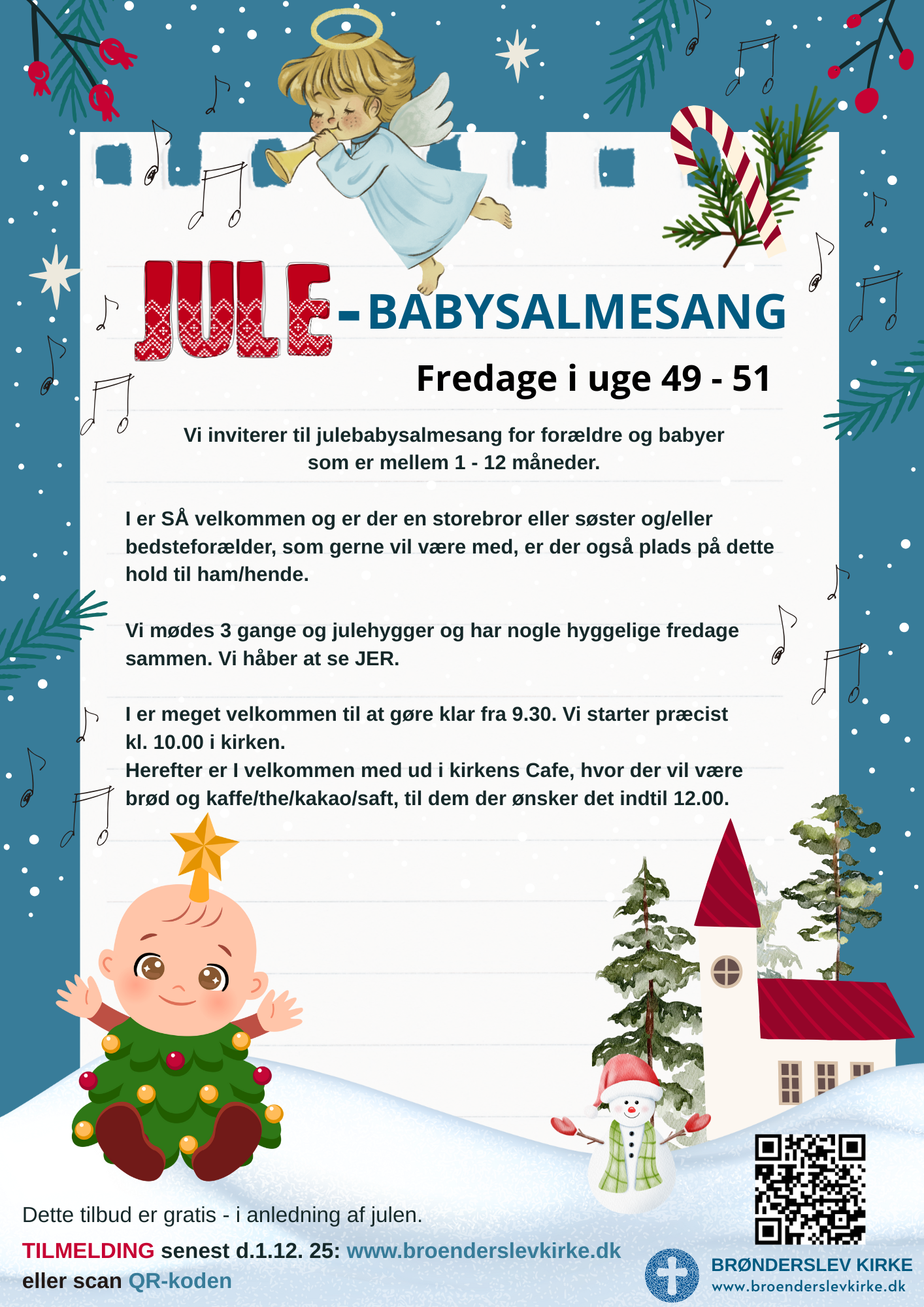 Invitation til julebabysalmesang
